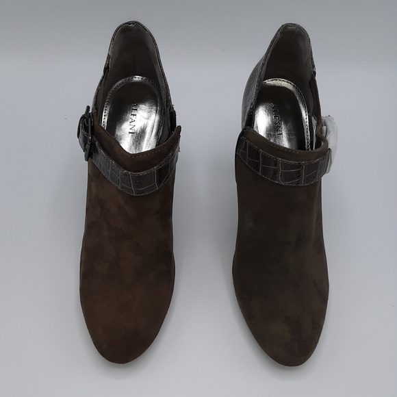 Alfani Shirlee Grey Suede Croc/LeatherAnkle Boots - Picture 2 of 7